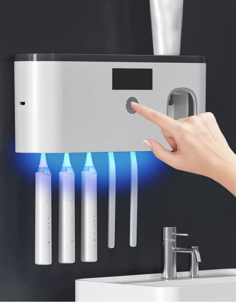 Тримач для зубної щітки, ультрафіолетовий стерилізатор із дозатором зубної пасти Užsisakykite Trendai.lt 6