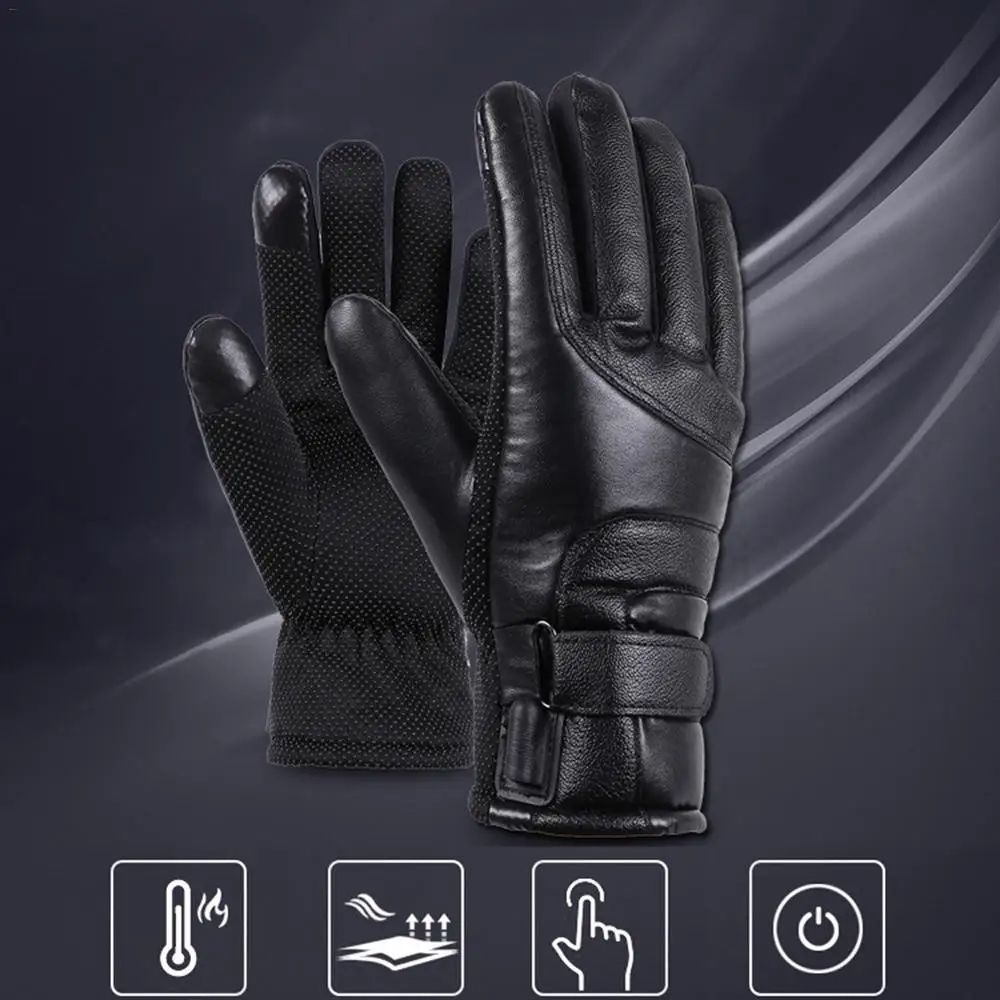 Шкіряні рукавички з електропідігрівом Užsisakykite Trendai.lt