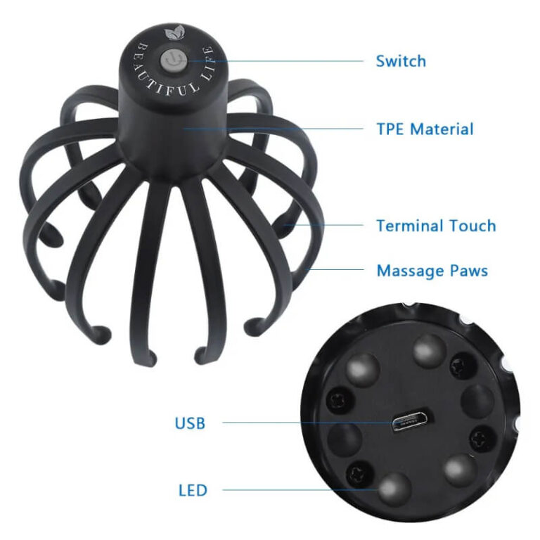 Електричний акумуляторний масажер для голови Octopus Užsisakykite Trendai.lt 8