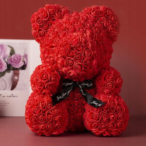 Плюшевий ведмедик з троянд з подарунковою коробкою 40 см Užsisakykite Trendai.lt 15