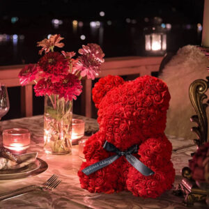 Плюшевий ведмедик з троянд з подарунковою коробкою 40 см Užsisakykite Trendai.lt 18