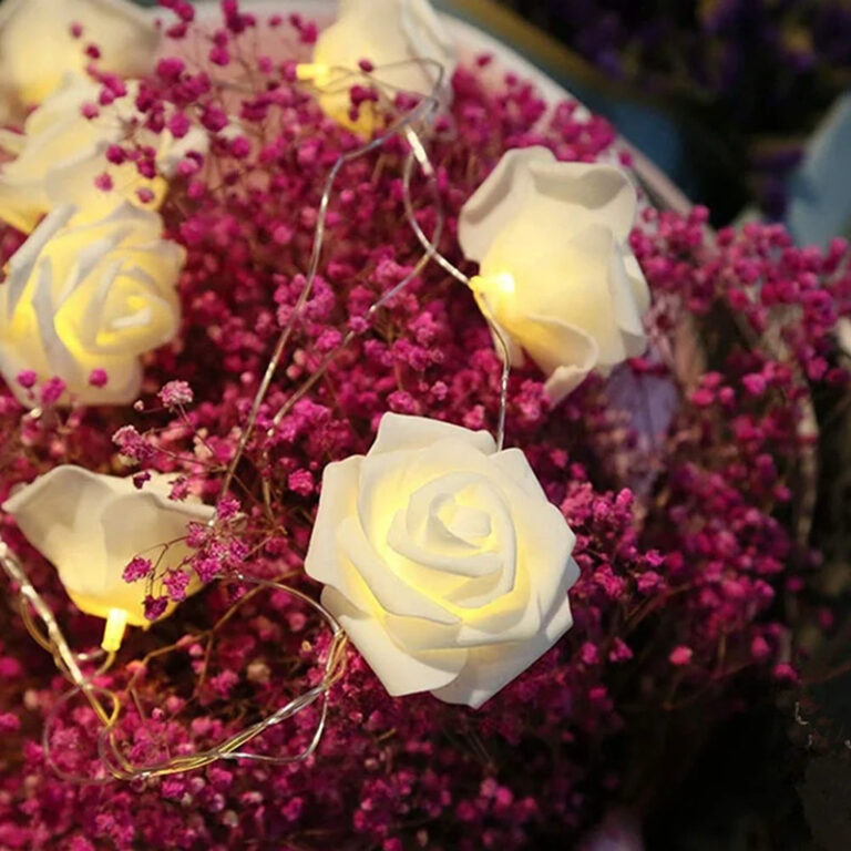Романтична підсвічена гірлянда з лампочок у формі кілець троянд Užsisakykite Trendai.lt 9