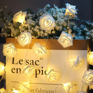 Романтична підсвічена гірлянда з лампочок у формі кілець троянд Užsisakykite Trendai.lt 24