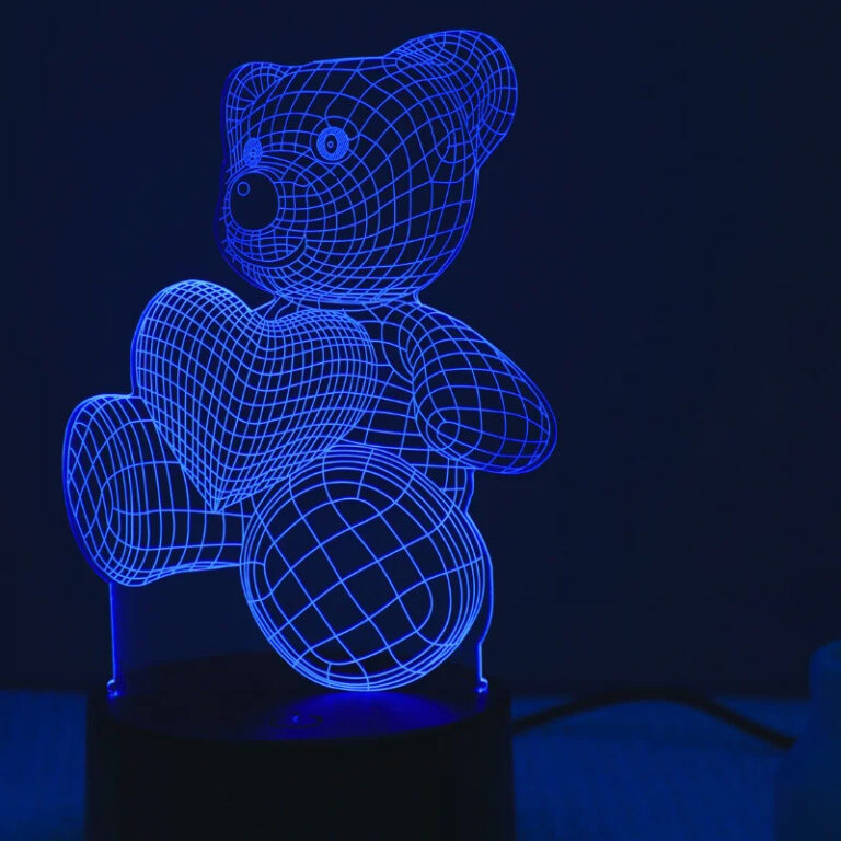 Нічна лампа з ефектом ведмедика 3D і дистанційним керуванням Užsisakykite Trendai.lt 5