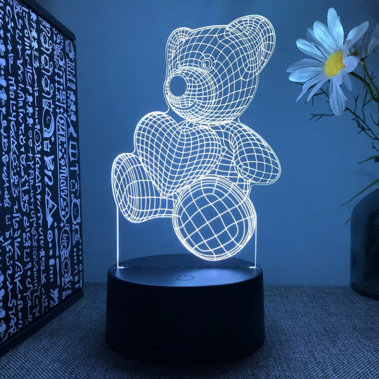 Нічна лампа з ефектом ведмедика 3D і дистанційним керуванням Užsisakykite Trendai.lt 4
