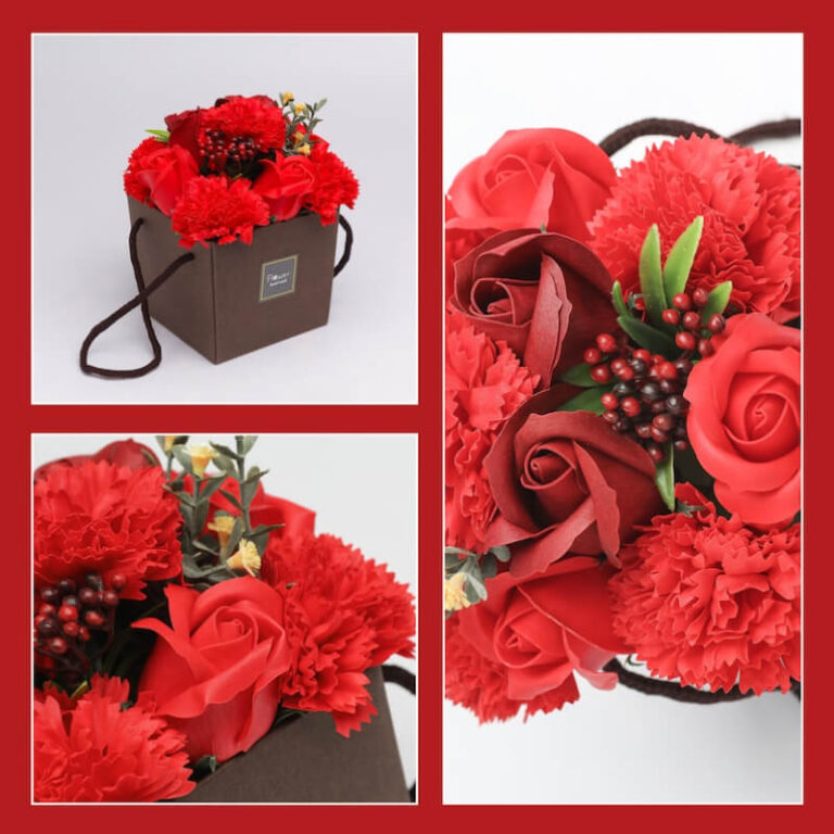 Ароматний букет з мильних троянд і гвоздик в коробці Užsisakykite Trendai.lt 4