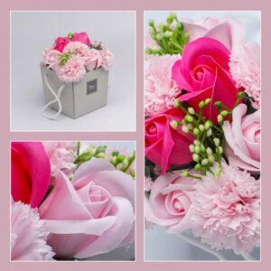 Ароматний букет з мильних троянд і гвоздик в коробці Užsisakykite Trendai.lt 10